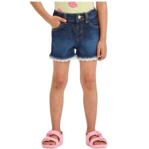 Cat & Jack Toddler Girls Lace-Trim Denim Shorts 5T